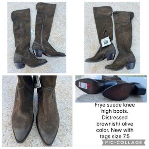 Frye women’s knee high suede boots size 7.5